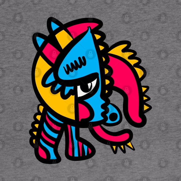 Aztec Pop Art Graffiti Creature by signorino